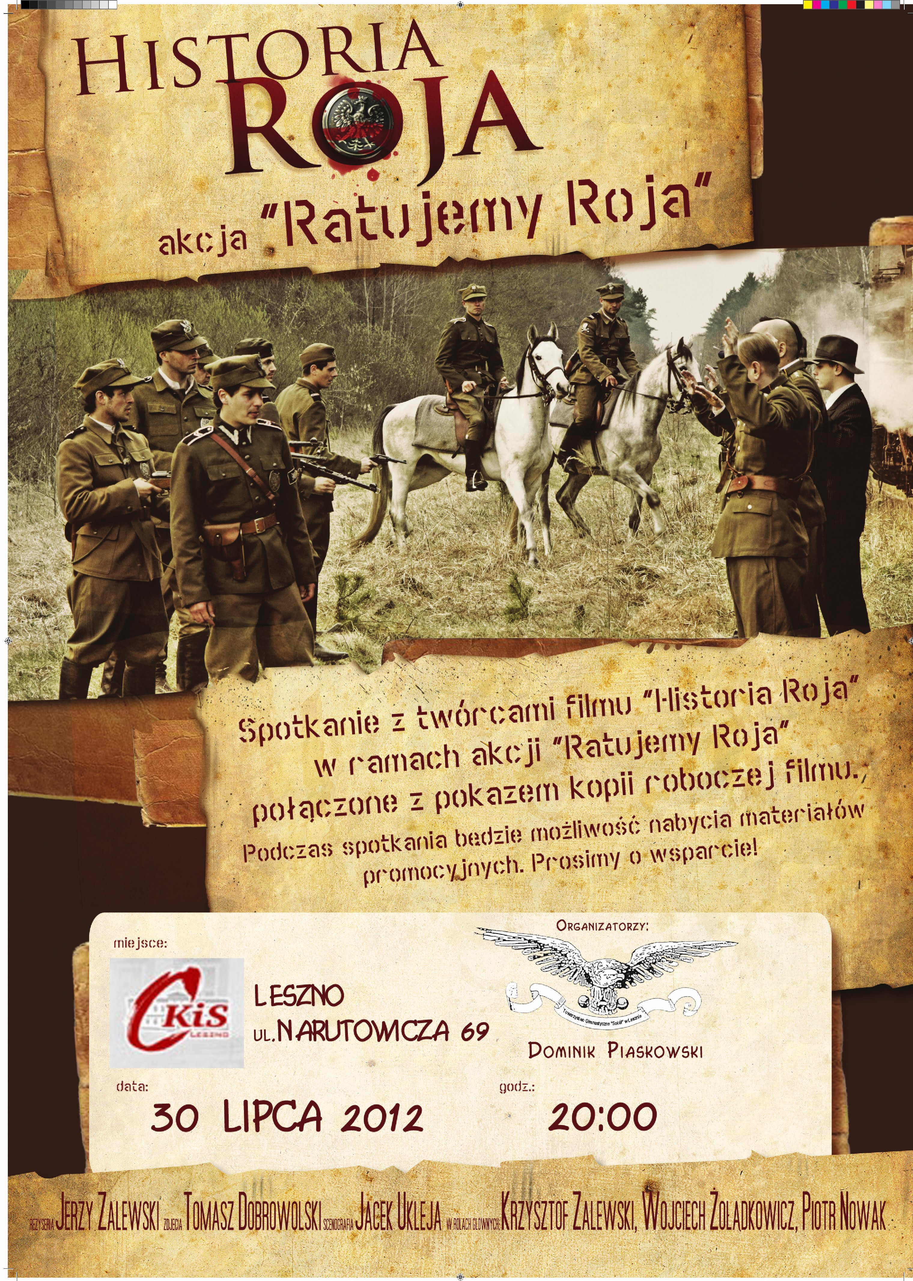 Pokaz filmu „Historia Roja” organizowany przez TG „Sokół” w Lesznie