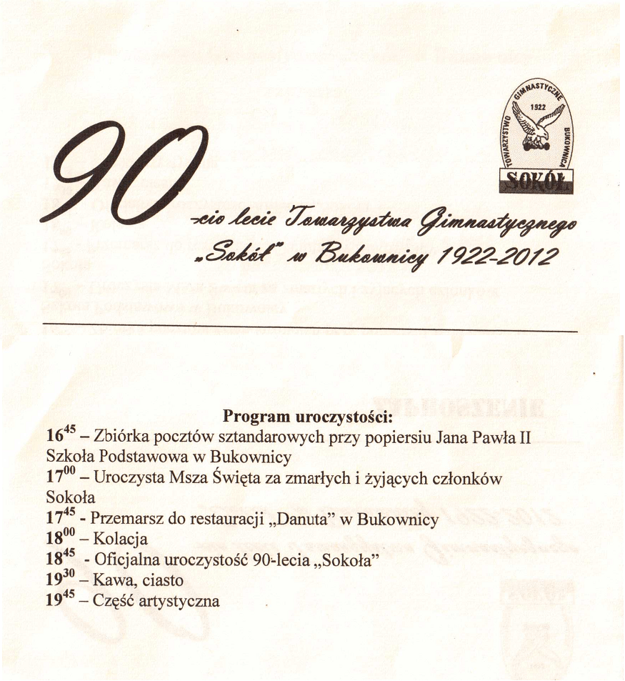 TG „Sokół” w Bukownicy ma już 90 lat!