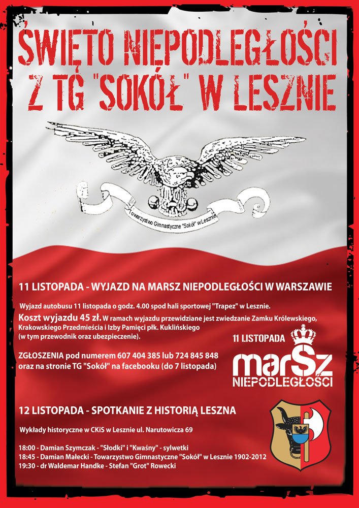 Święto Niepodległości z TG „Sokół” w Lesznie!